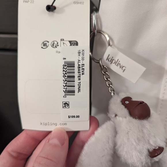 NWT Kipling Eleva crossbody bag (1 black or 1 white) - Picture 10 of 13